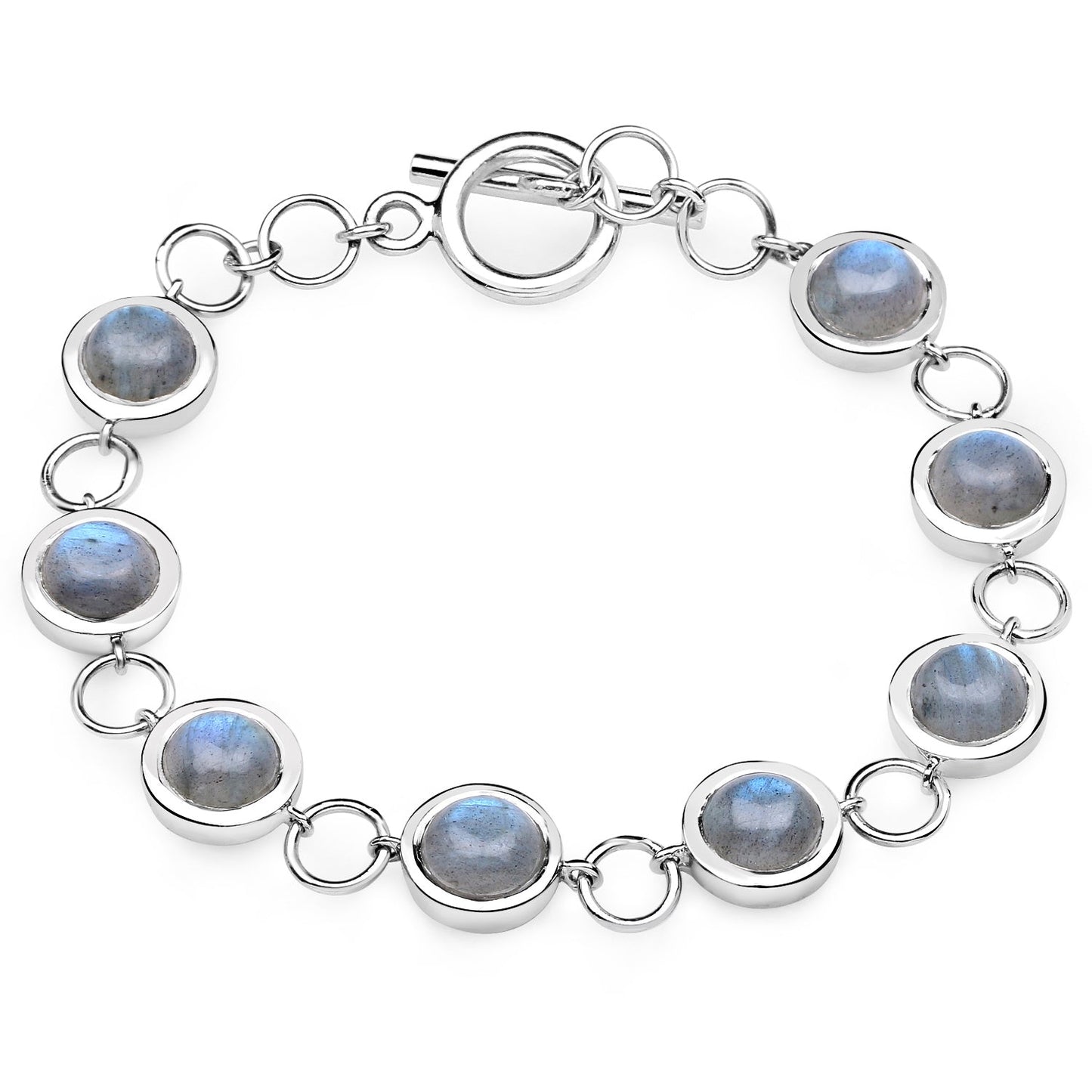 15.48 Carat Genuine Labradorite .925 Sterling Silver Bracelet Bids.com