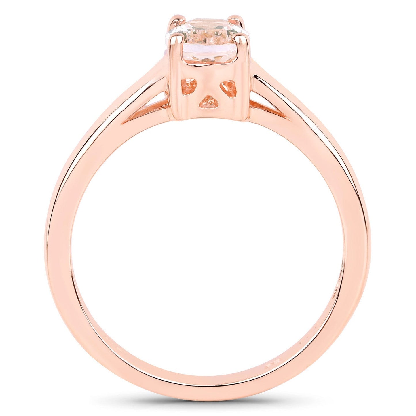 0.70 Carat Genuine Morganite .925 Sterling Silver Ring Bids.com