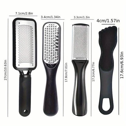 4-Piece Stainless Steel Foot File Set – Callus & Dead Skin Remover DailySale