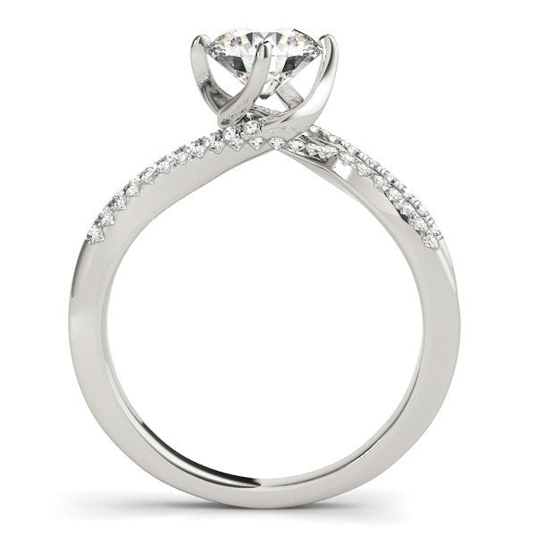 14k White Gold Spiral Design Pronged Diamond Engagement Ring (1 1/8 cttw) Bids.com