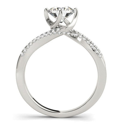14k White Gold Spiral Design Pronged Diamond Engagement Ring (1 1/8 cttw) Bids.com