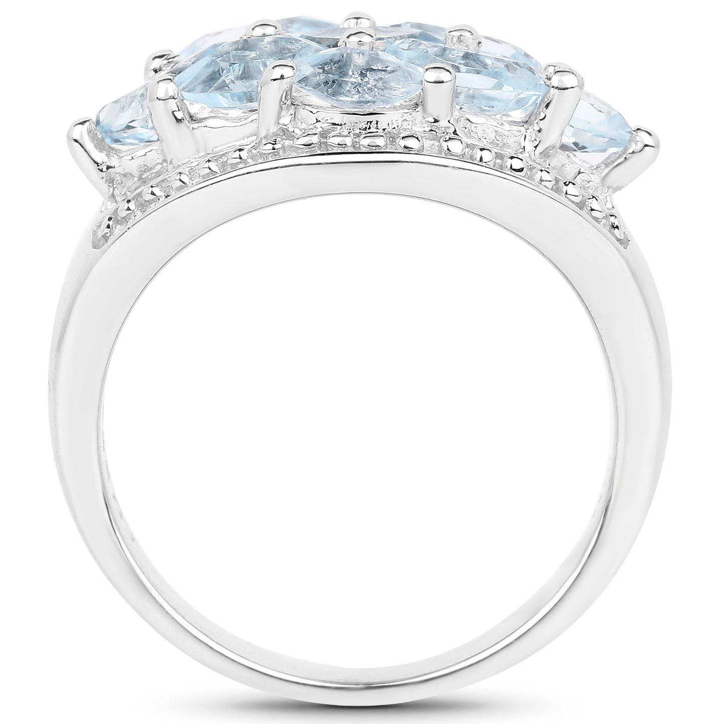 2.50 Carat Genuine  Blue Topaz .925 Sterling Silver Ring Bids.com