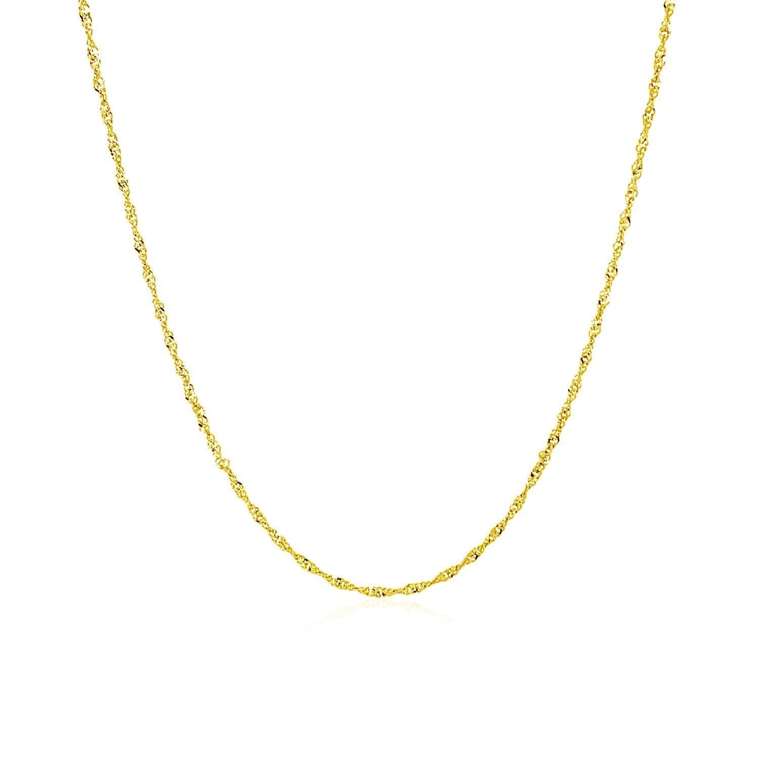 14k Yellow Gold Singapore Chain 1.0mm Bids.com