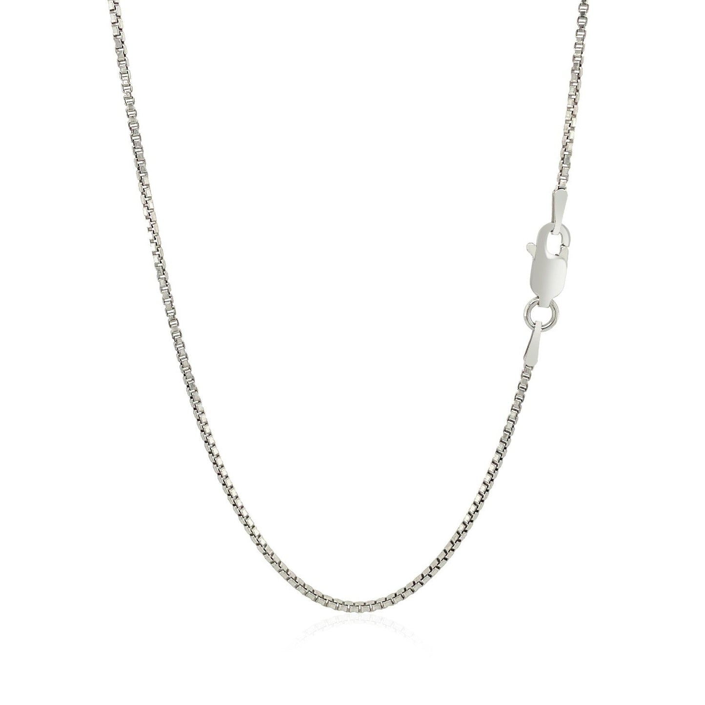 Sterling Silver Rhodium Plated Box Chain 1.3mm Bids.com
