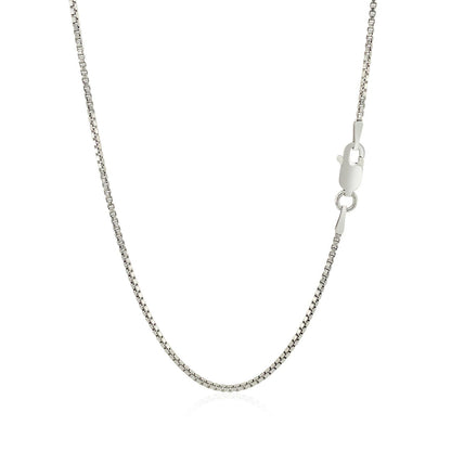 Sterling Silver Rhodium Plated Box Chain 1.3mm Bids.com