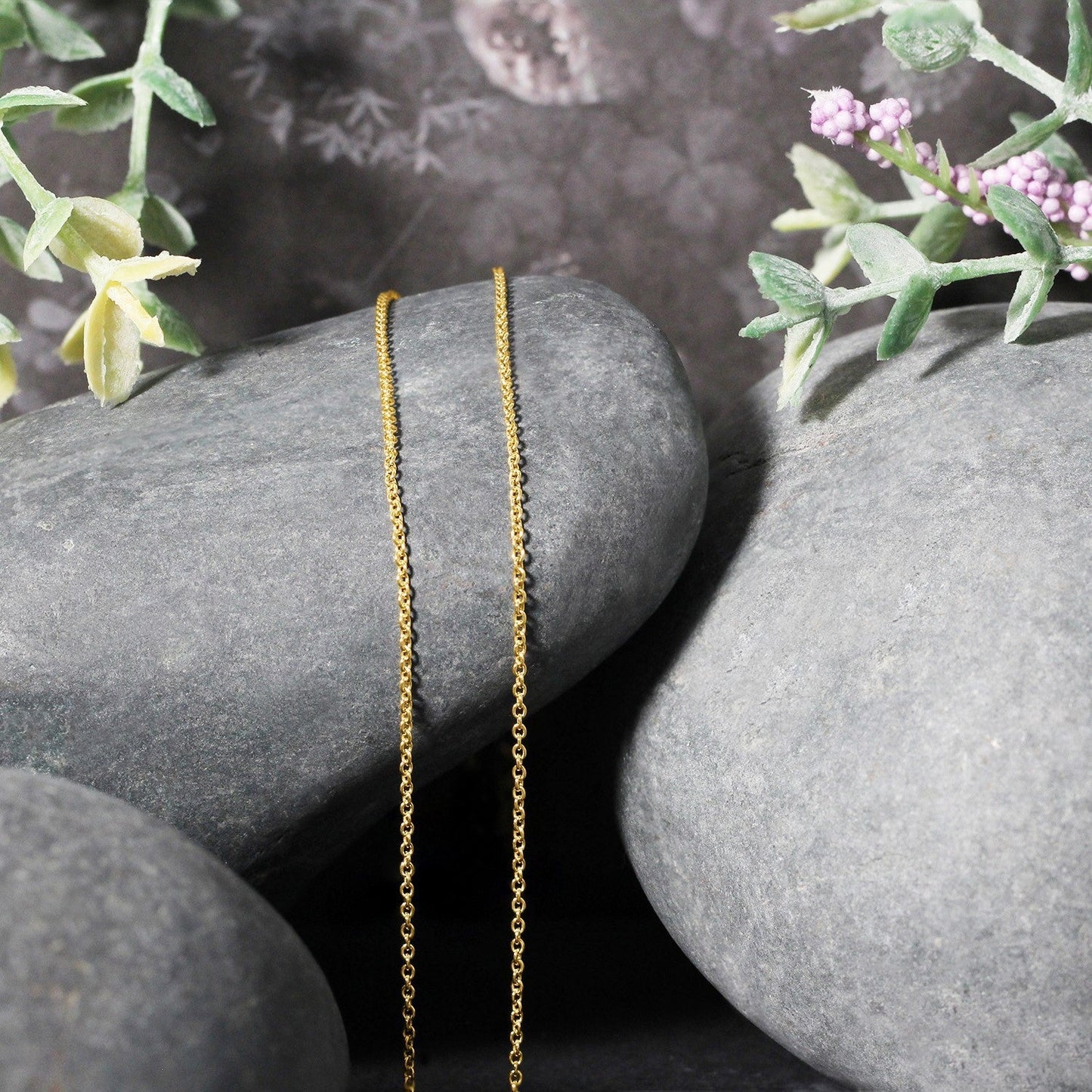 14k Yellow Gold Round Cable Link Chain 1.2mm Bids.com