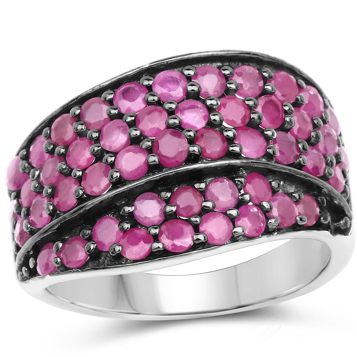 2.33 Carat Genuine Ruby .925 Sterling Silver Ring Bids.com