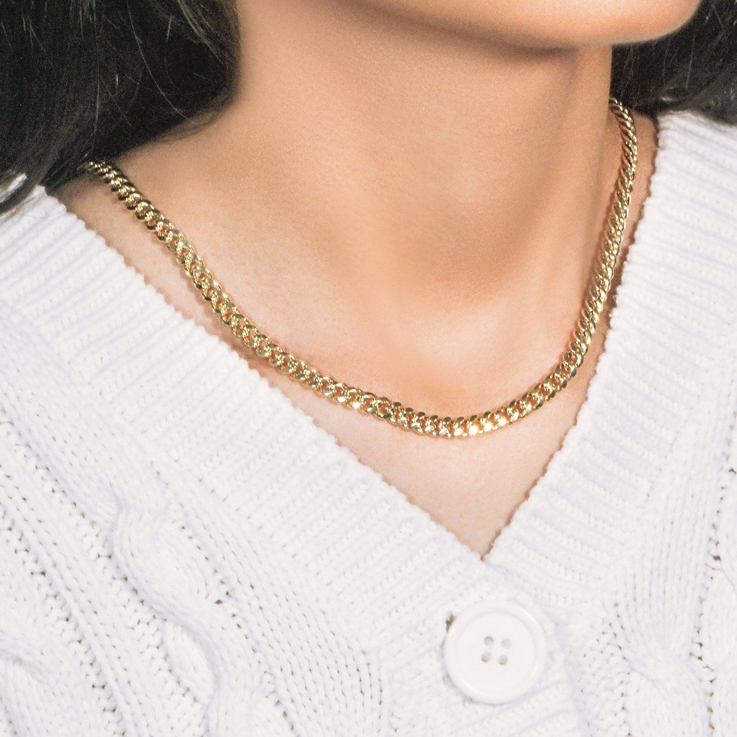 10k Yellow Gold Semi Solid Miami Cuban Chain (5.00 mm) Bids.com