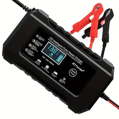 12V Intelligent Pulse Repair Smart Battery Charger with LCD Display DailySale