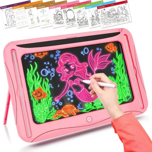 LED Light-Up Doodle Board – 9 Double-Sided Cards with Markers, Art Toy for Kids 3-8 DailySale