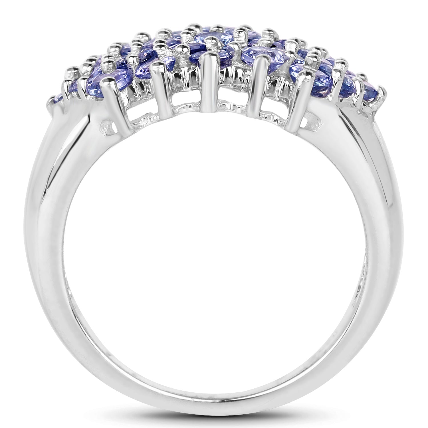 2.03 Carat Genuine Tanzanite .925 Sterling Silver Ring Bids.com