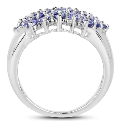 2.03 Carat Genuine Tanzanite .925 Sterling Silver Ring Bids.com