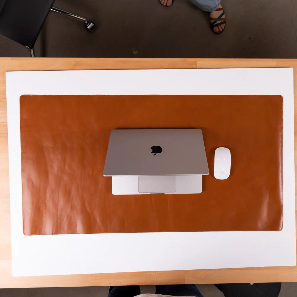 Natural Leather Desk Mat (37 cm x 80 cm) Mizuri Leather