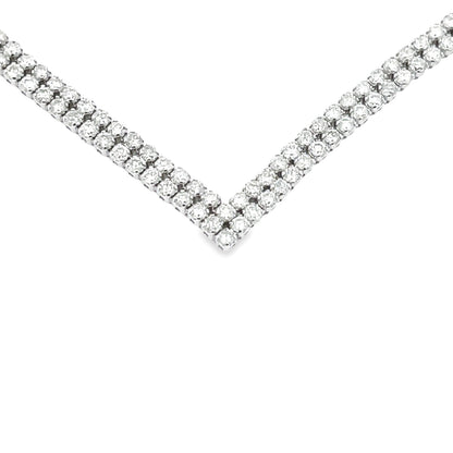 Natural 7.00ct Diamond Tennis Necklace 14KT White Gold Bids.com