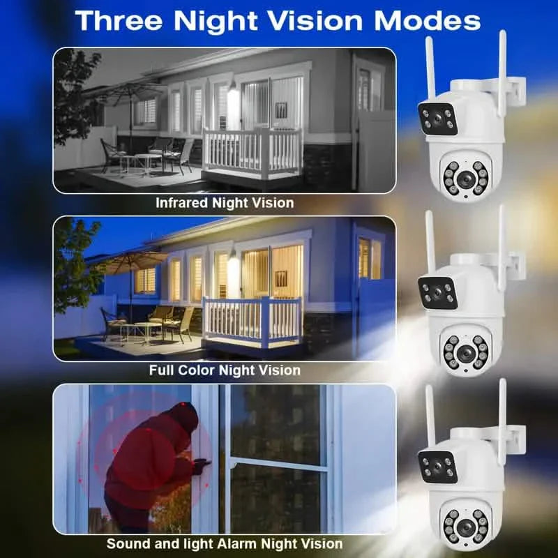 8MP Dual Lens WiFi PTZ Security Camera – Night Vision & Two-Way Audio DailySale