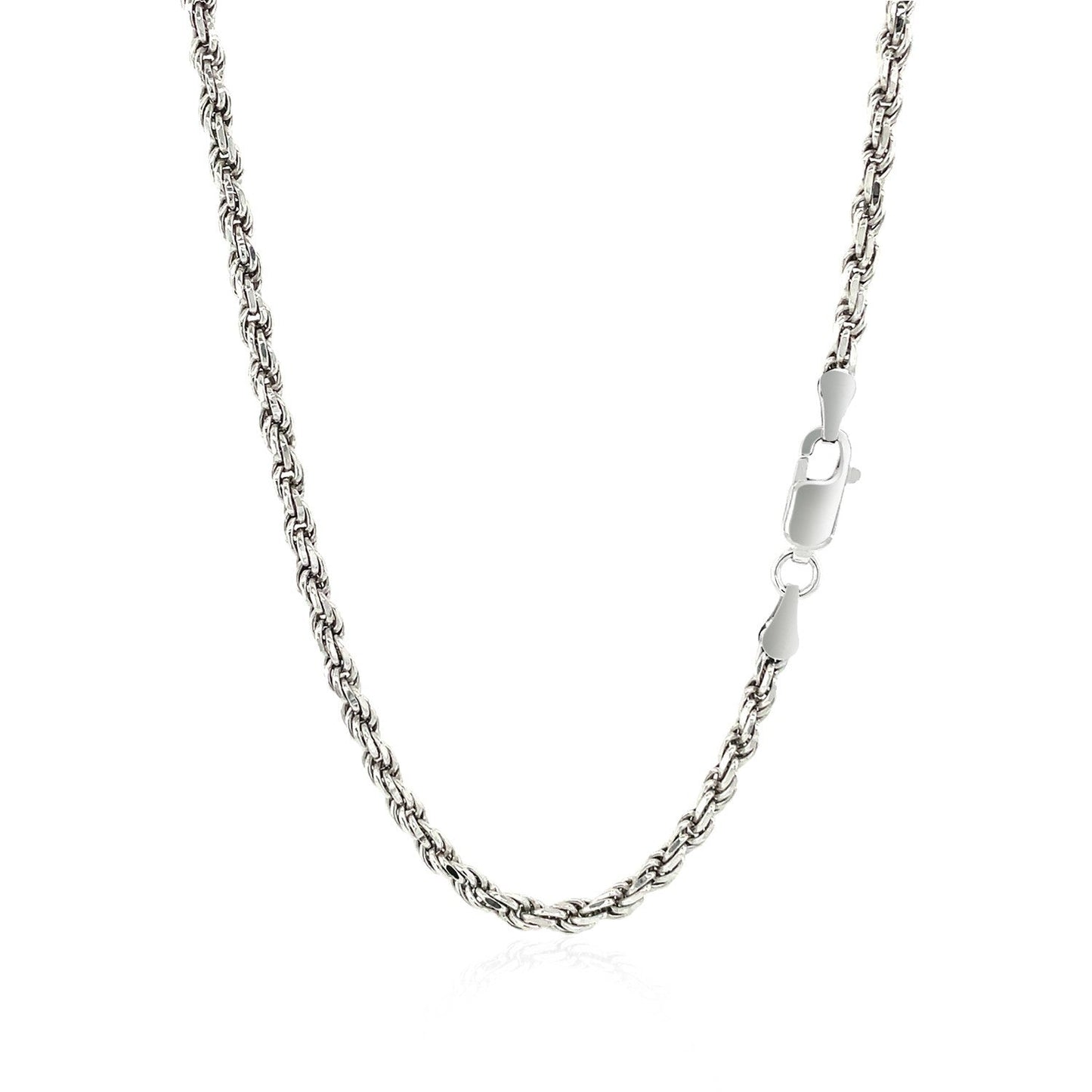 Sterling Silver 2.9mm Diamond Cut Rope Style Chain Bids.com