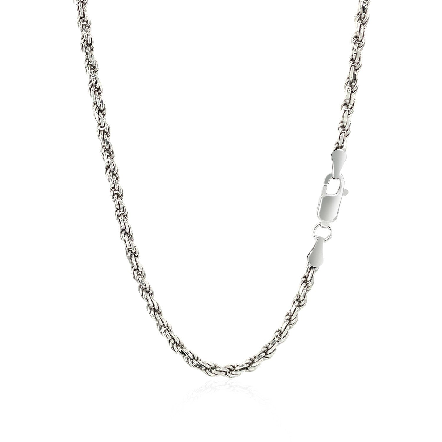 Sterling Silver 2.9mm Diamond Cut Rope Style Chain Bids.com