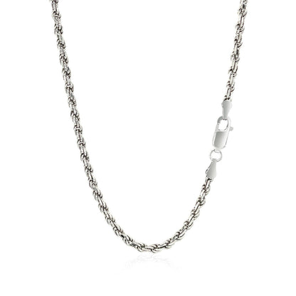 Sterling Silver 2.9mm Diamond Cut Rope Style Chain Bids.com