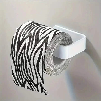 2-Pack: No-Drill Self-Adhesive Toilet Paper Holder – Black & White DailySale