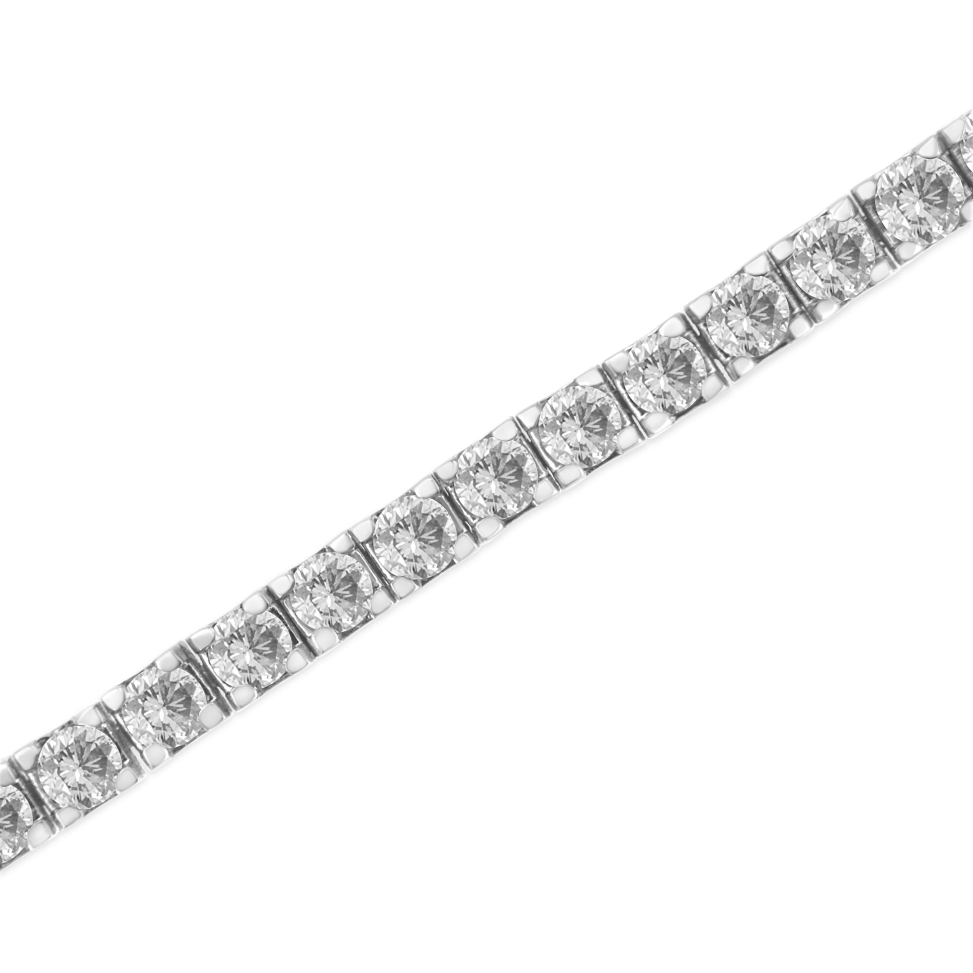 14K White Gold 5.00 Cttw Prong Set Lab Grown Round Diamond Classic Tennis Bracelet (F-G Color, VS2-SI1 Clarity) - 7.25" Bids.com