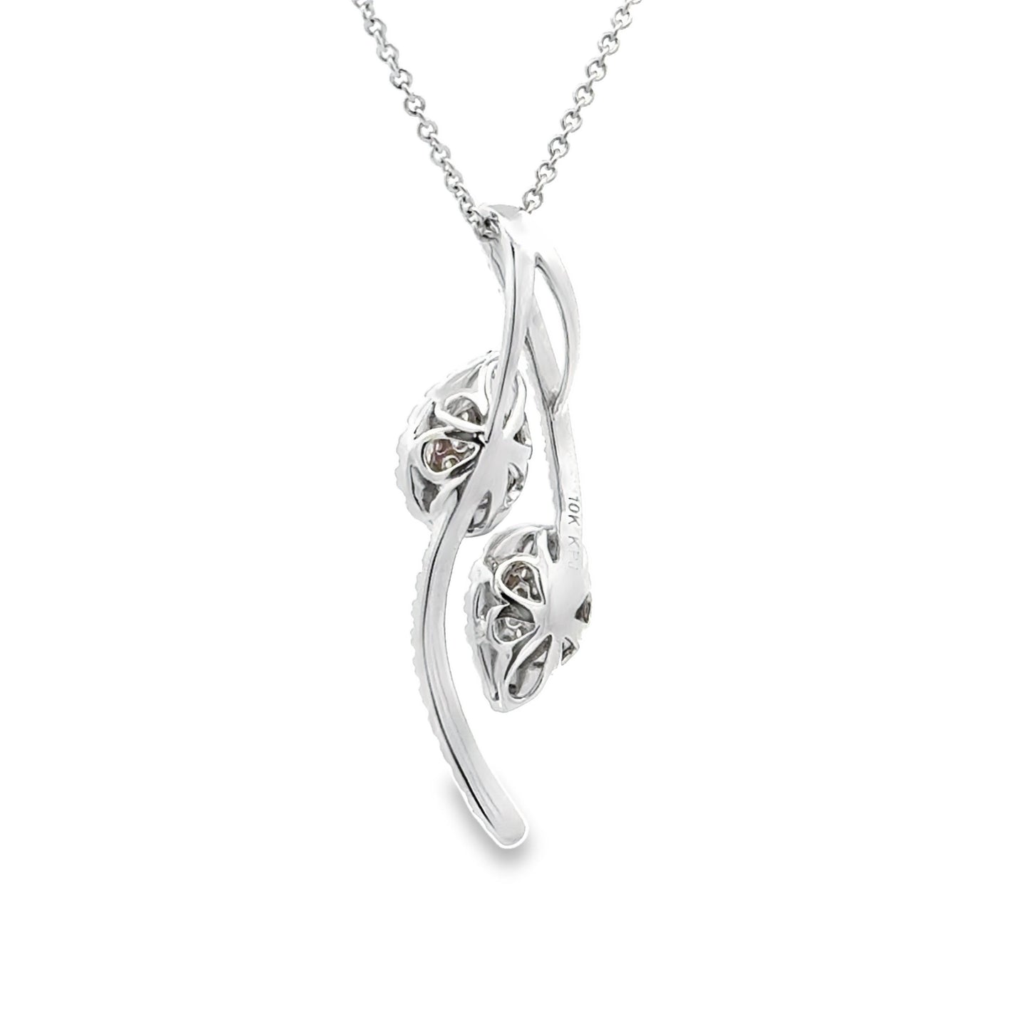Genuine .50ct Diamond Fashion Pendants 10KT White Gold Bids.com
