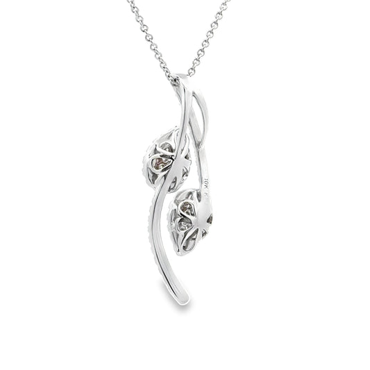 Genuine .50ct Diamond Fashion Pendants 10KT White Gold Bids.com