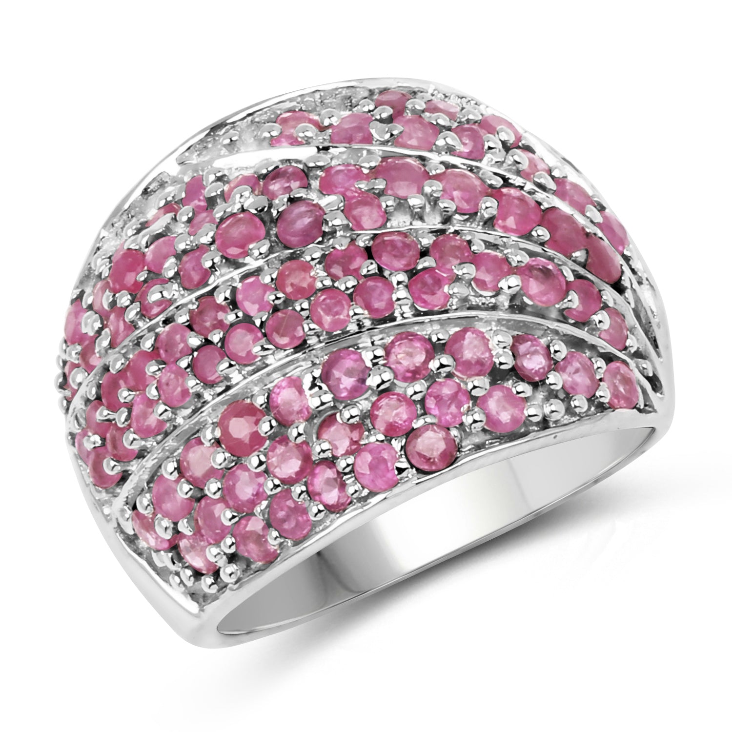 2.97 Carat Genuine Ruby .925 Sterling Silver Ring Bids.com