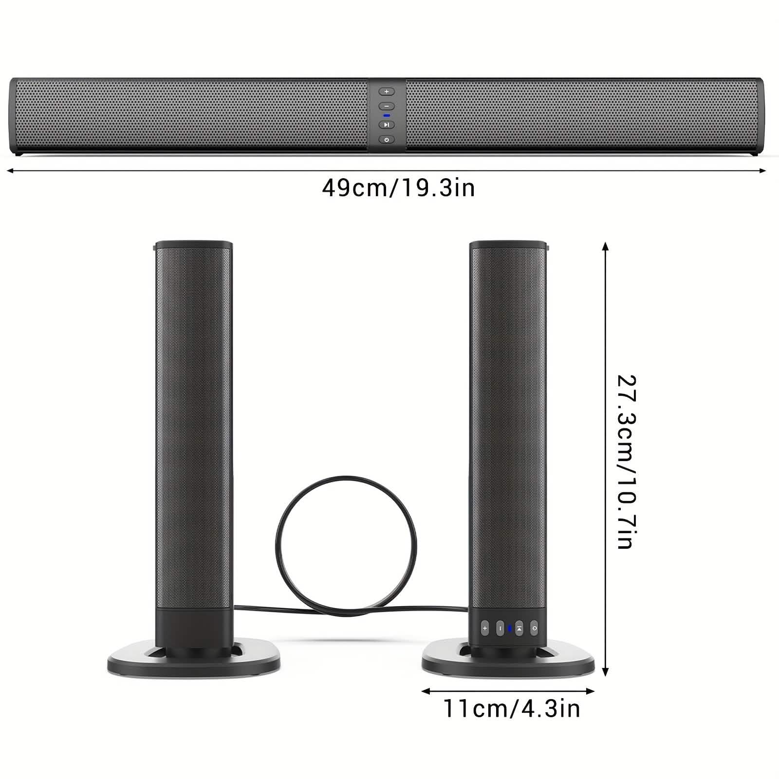 Wireless Soundbar for TV – 2-in-1 Detachable Bluetooth Speaker DailySale