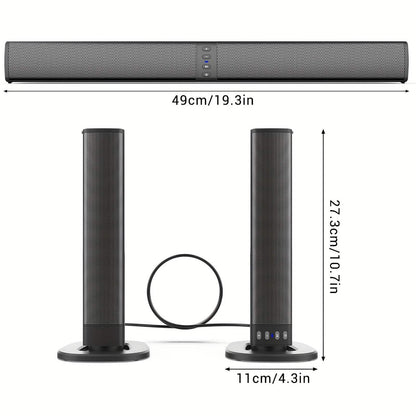 Wireless Soundbar for TV – 2-in-1 Detachable Bluetooth Speaker DailySale