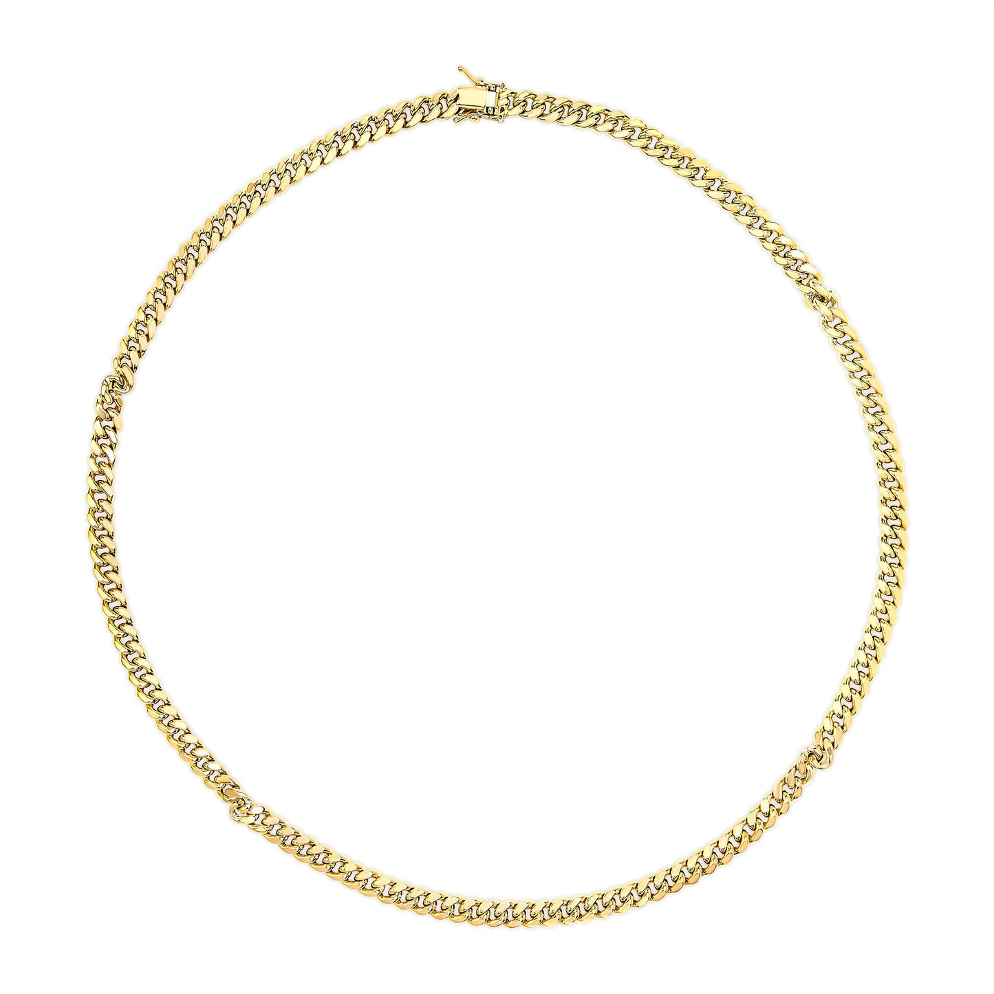 Semi-Solid 14K Yellow Gold 6.1mm Classic Miami Cuban Chain Necklace - 22 Inches Bids.com