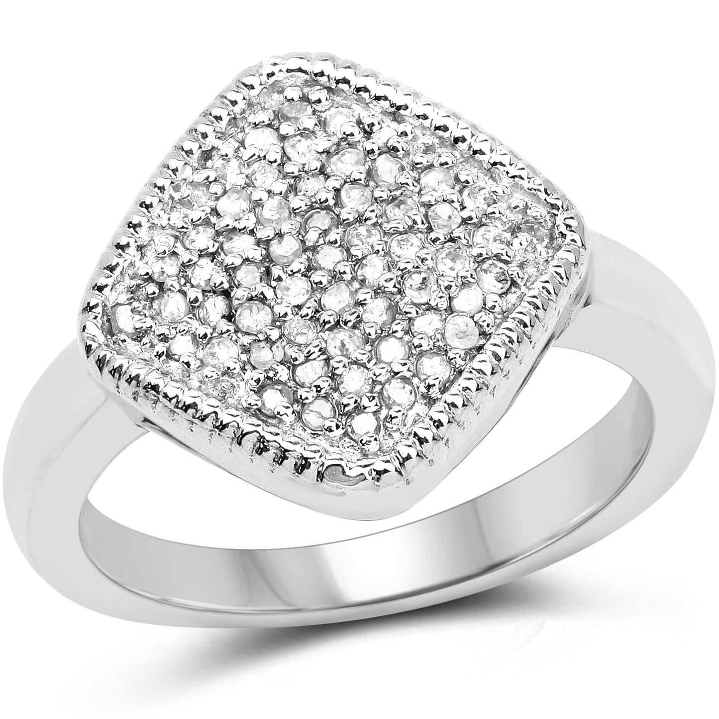 0.23 Carat Genuine White Diamond .925 Sterling Silver Ring Bids.com