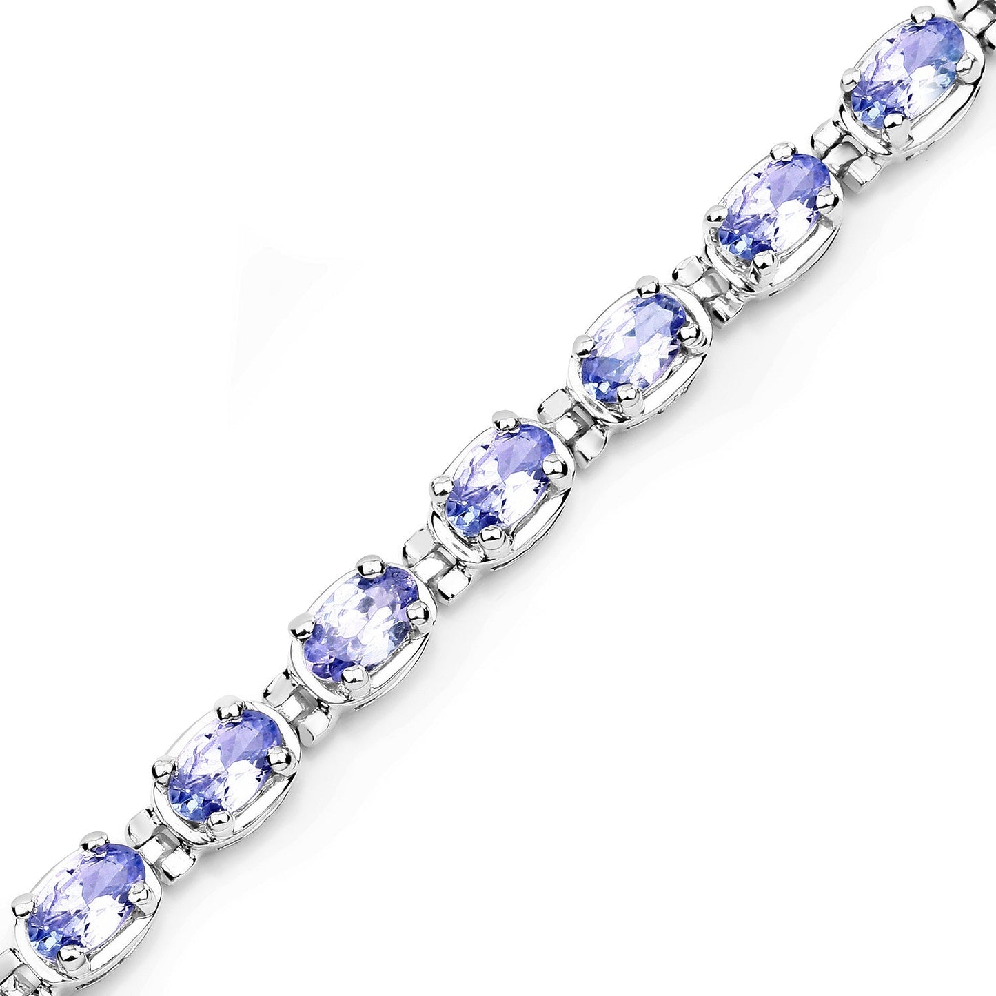 6.00 Carat Genuine Tanzanite .925 Sterling Silver Bracelet Bids.com