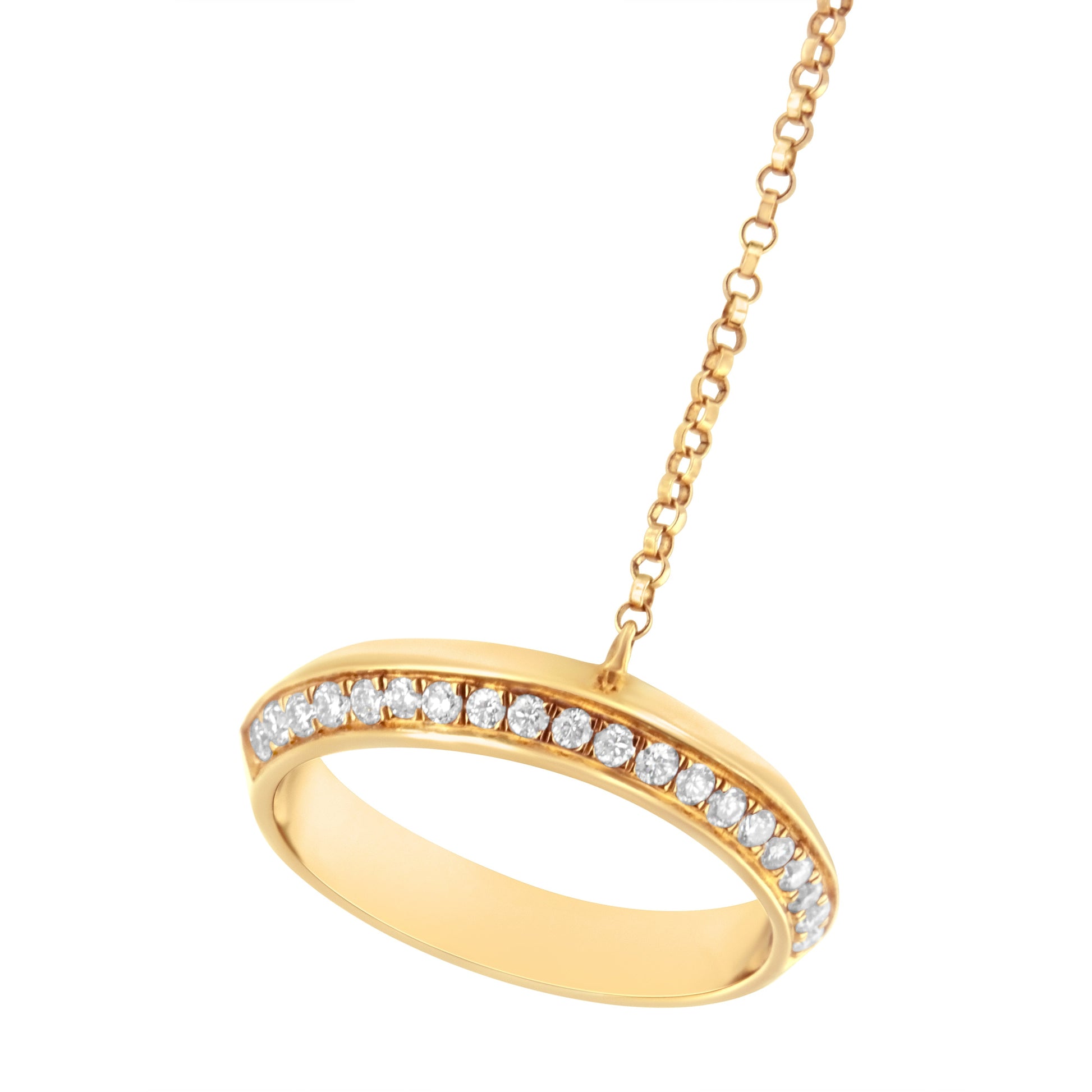 14K Yellow Gold 1/4 Cttw Diamond Ring and Bracelet Hand Chain (G-H Color, SI1-SI2 Clarity) - 7" Bids.com