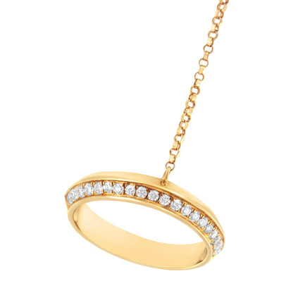 14K Yellow Gold 1/4 Cttw Diamond Ring and Bracelet Hand Chain (G-H Color, SI1-SI2 Clarity) - 7" Bids.com