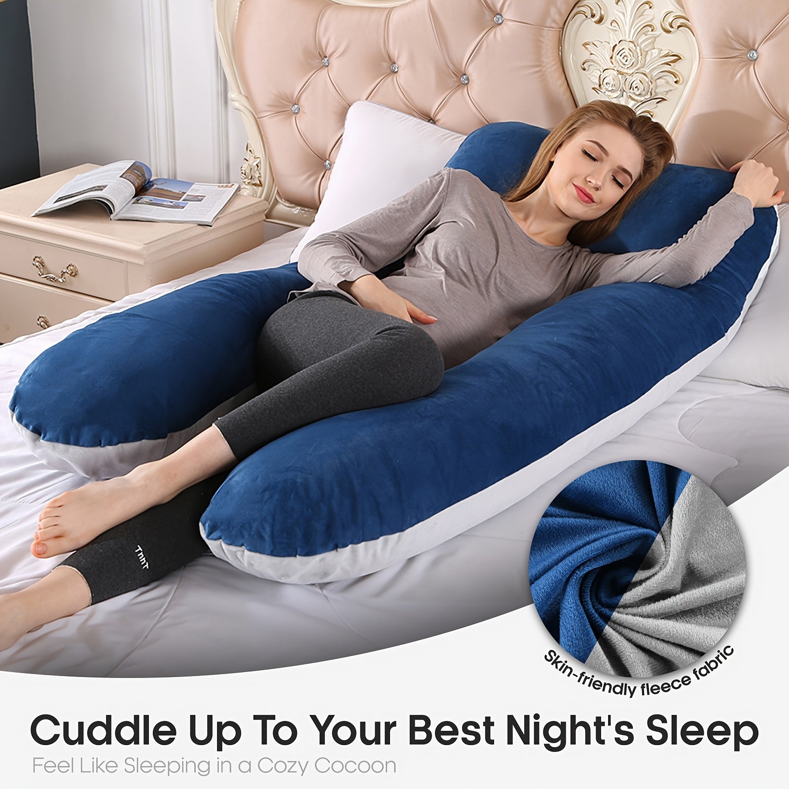 U-Shaped Maternity Pillow – Full Body Support DailySale