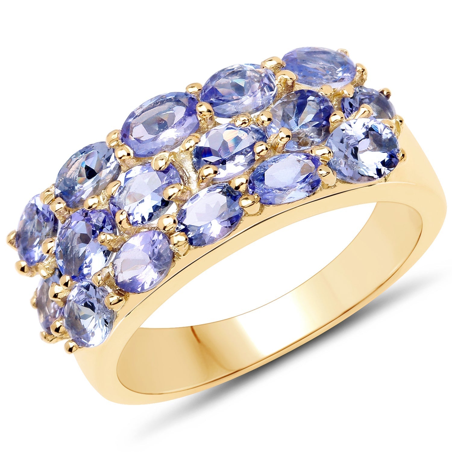 2.72 Carat Genuine Tanzanite .925 Sterling Silver Ring Bids.com