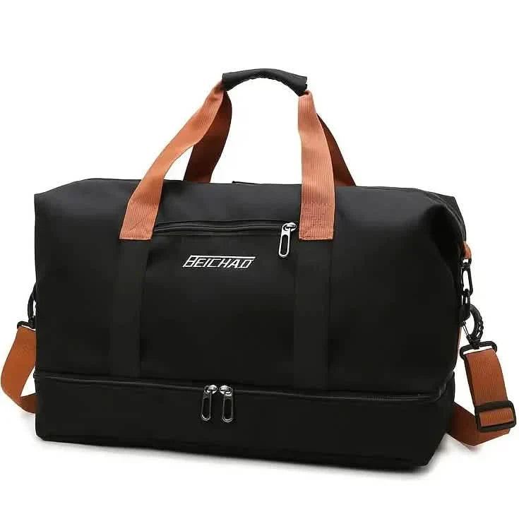 Nylon Duffel Bag for Travel – Large Capacity, Foldable, Shoe Compartment – Men & Women DailySale