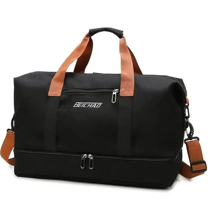 Nylon Duffel Bag for Travel – Large Capacity, Foldable, Shoe Compartment – Men & Women DailySale