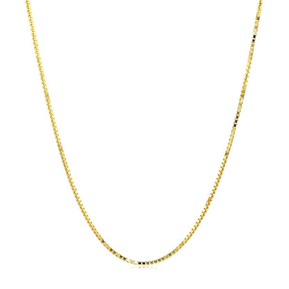 14k Yellow Gold Octagonal Box Chain 1.0mm Bids.com