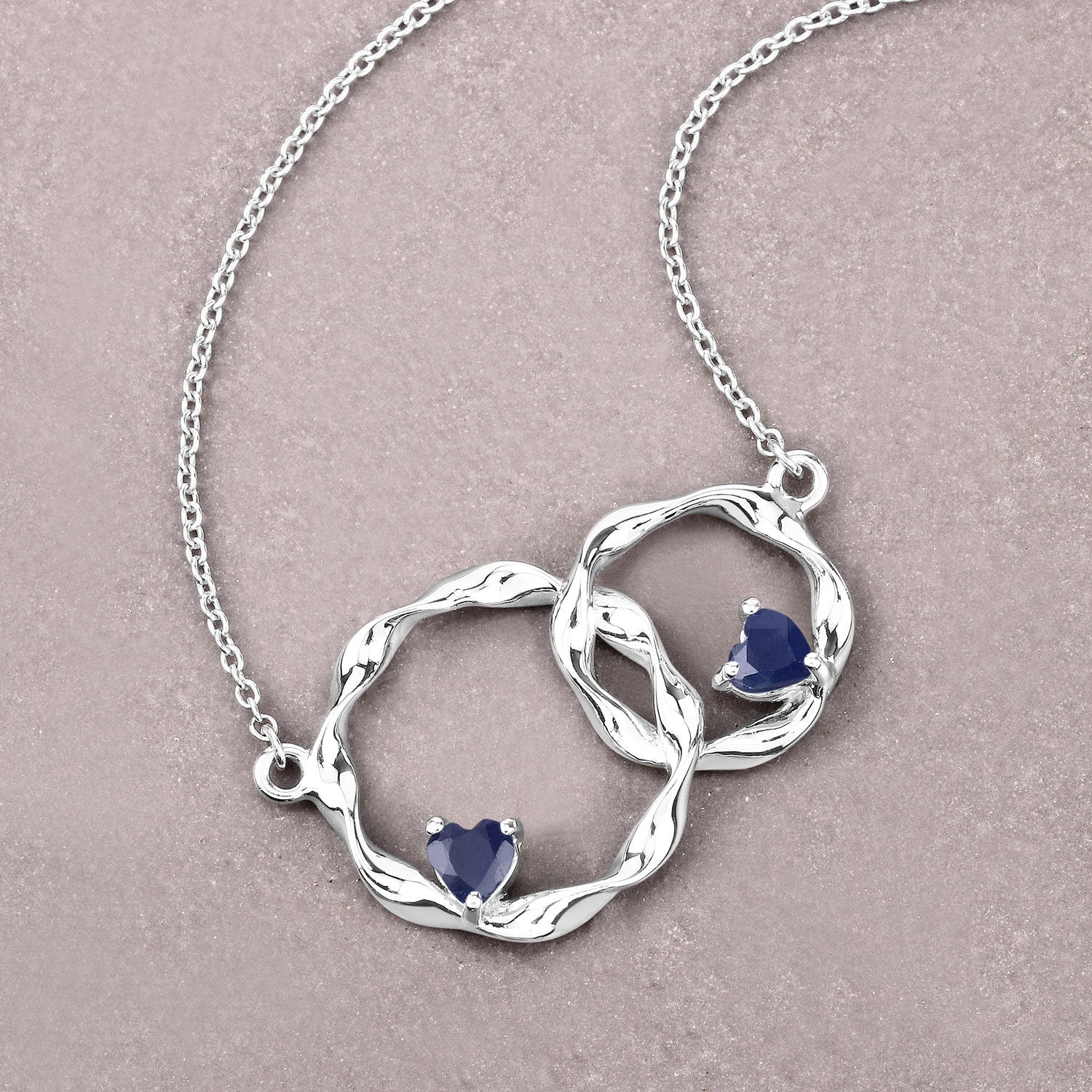 0.70 Carat Genuine Blue Sapphire .925 Sterling Silver Pendant Bids.com