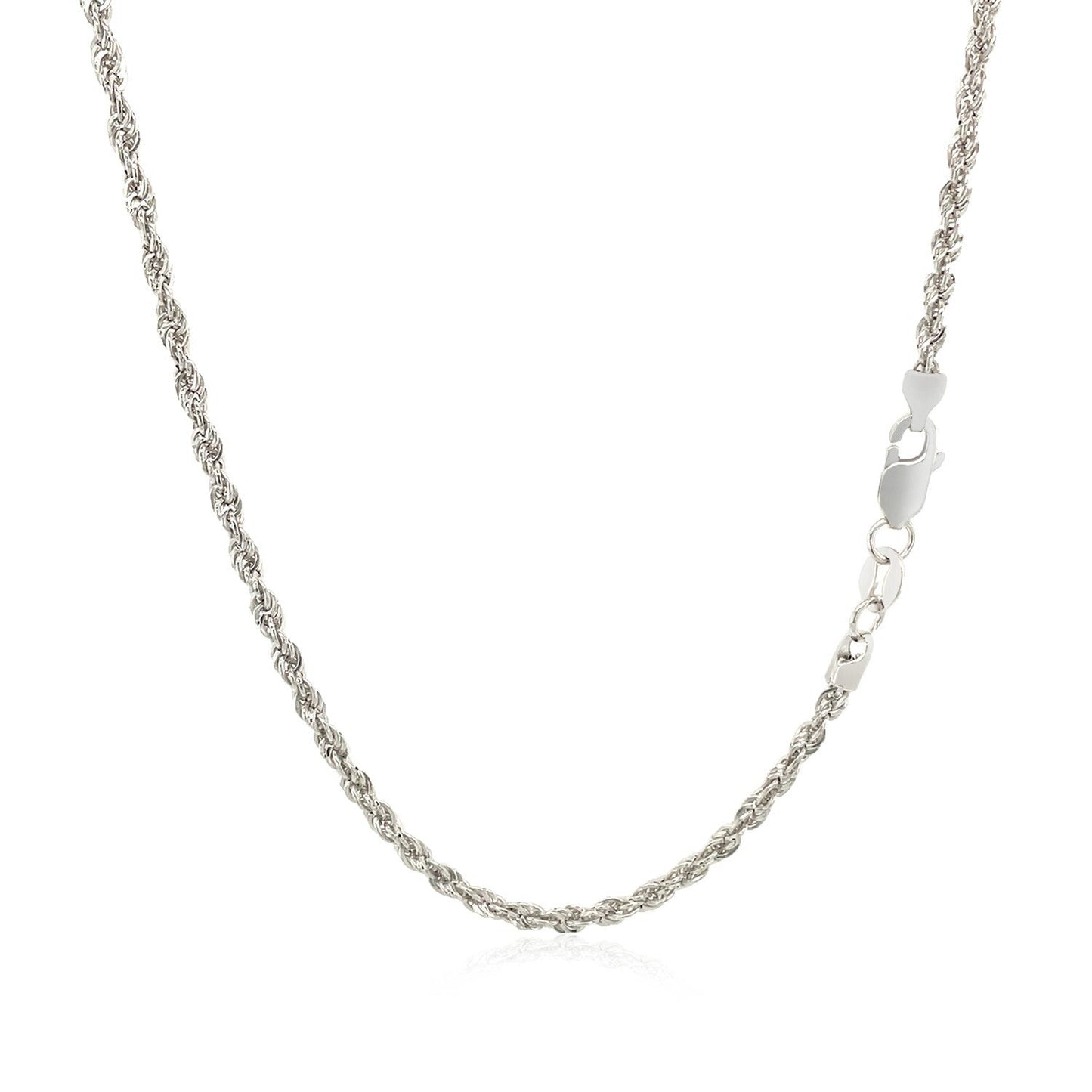2.0mm 14k White Gold Light Rope Chain Bids.com
