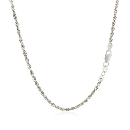 2.0mm 14k White Gold Light Rope Chain Bids.com