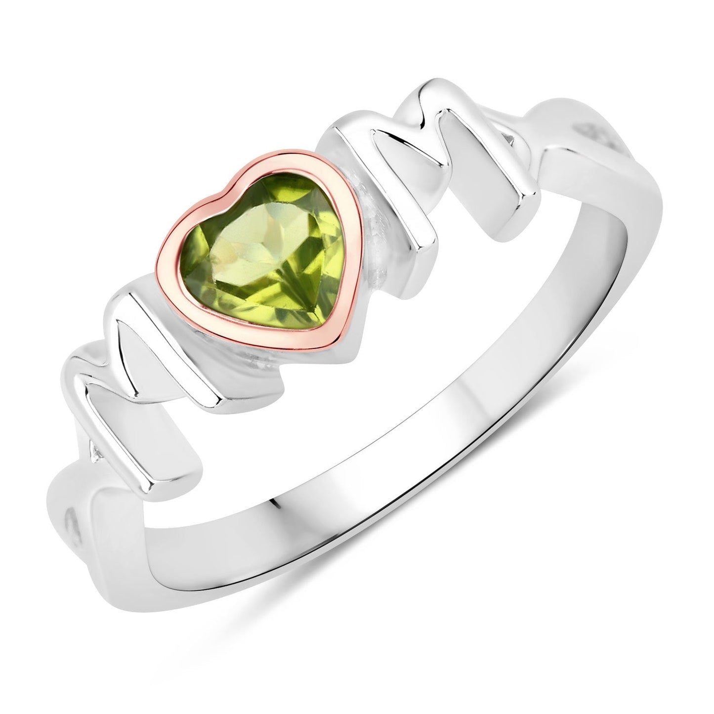 0.44 Carat Genuine Peridot .925 Sterling Silver Ring Bids.com