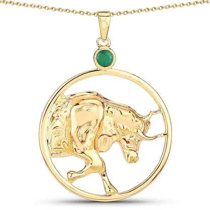 0.23 Carat Genuine Emerald .925 Sterling Silver Pendant Bids.com