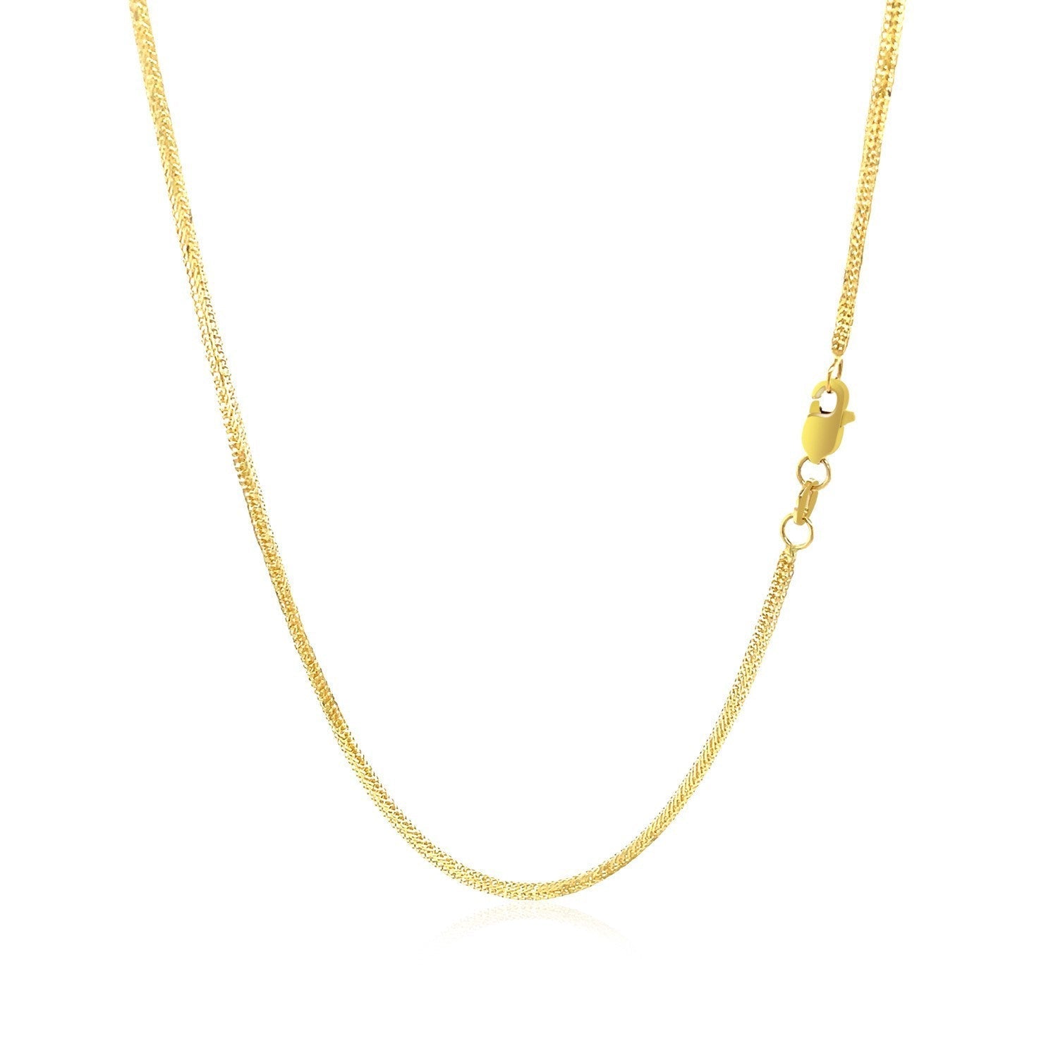 14k Yellow Gold Foxtail 1.0mm Chain Bids.com