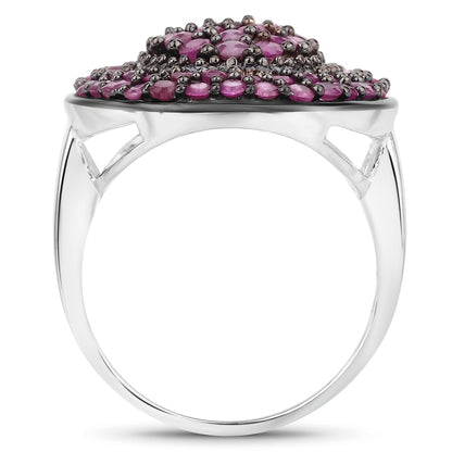 3.11 Carat Genuine Ruby .925 Sterling Silver Ring Bids.com