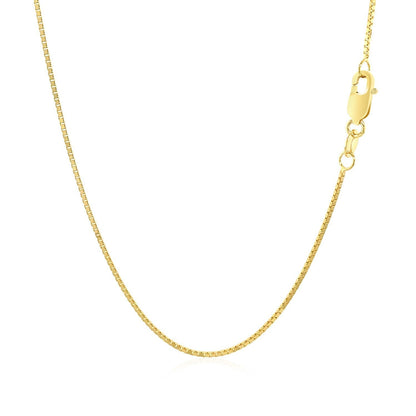 10k Yellow Gold Classic Box Chain 0.8mm Bids.com