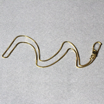 14k Yellow Gold Classic Box Chain 0.8mm Bids.com