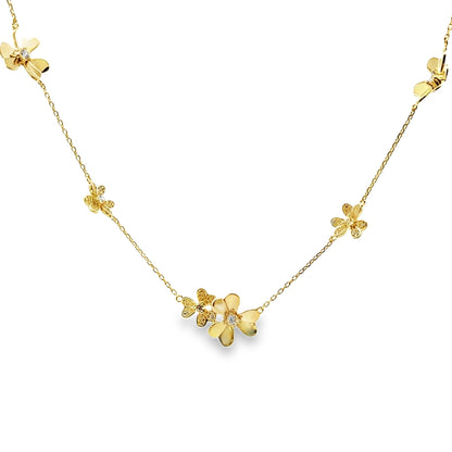 Genuine Cubic Zirconia Flower Pendant Sterling Silver Bids.com