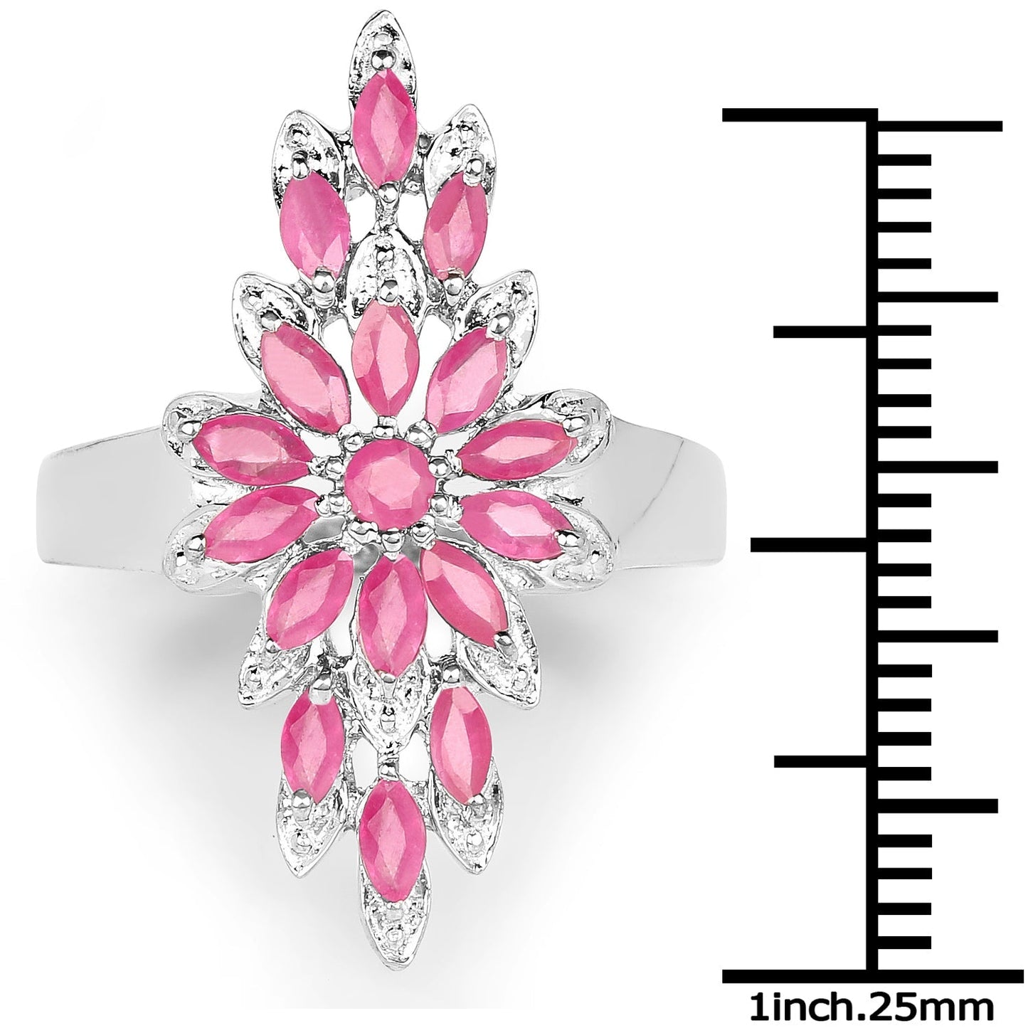 2.04 Carat Genuine Ruby .925 Sterling Silver Ring Bids.com